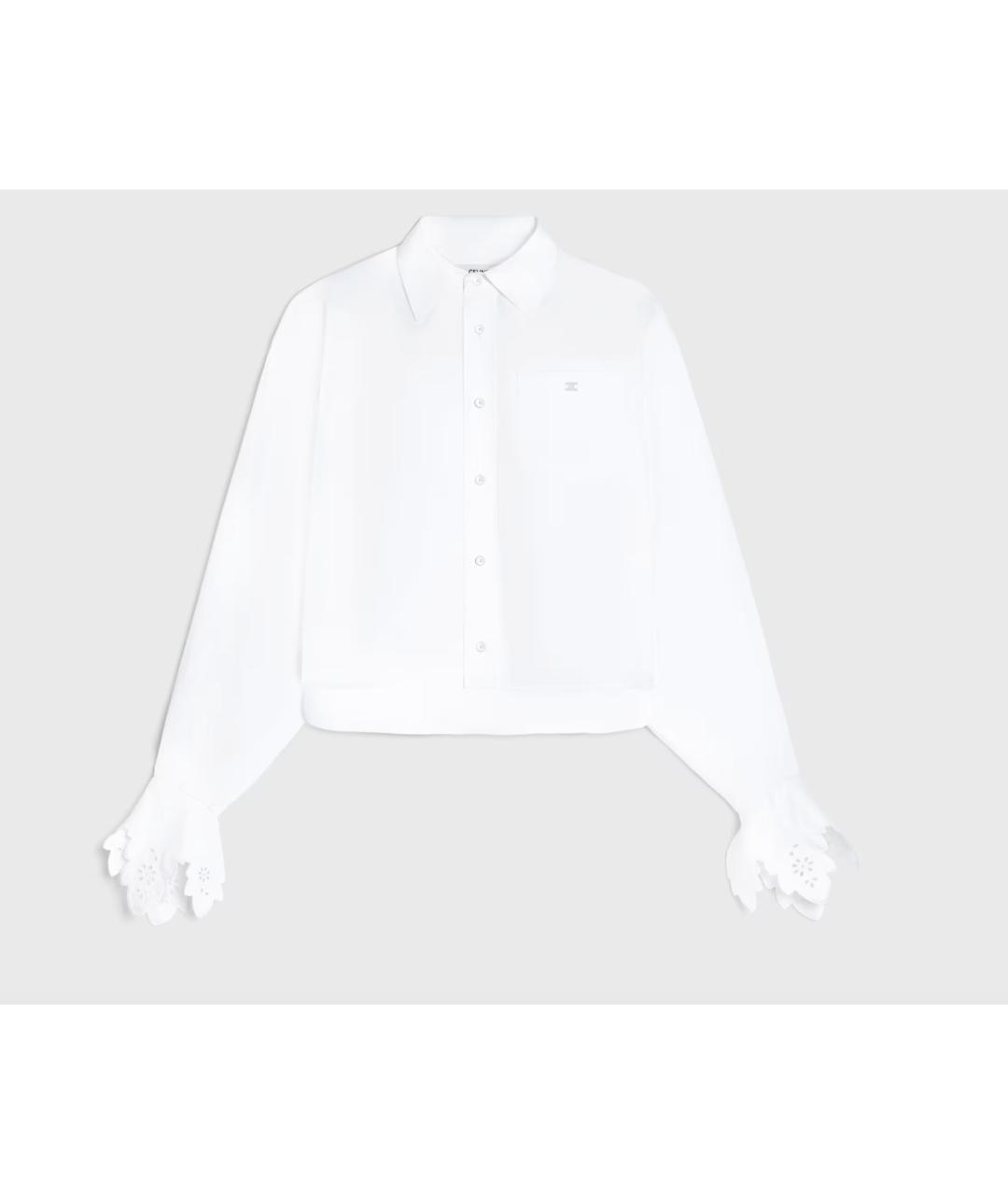 CELINE Белая хлопковая рубашка, фото 8