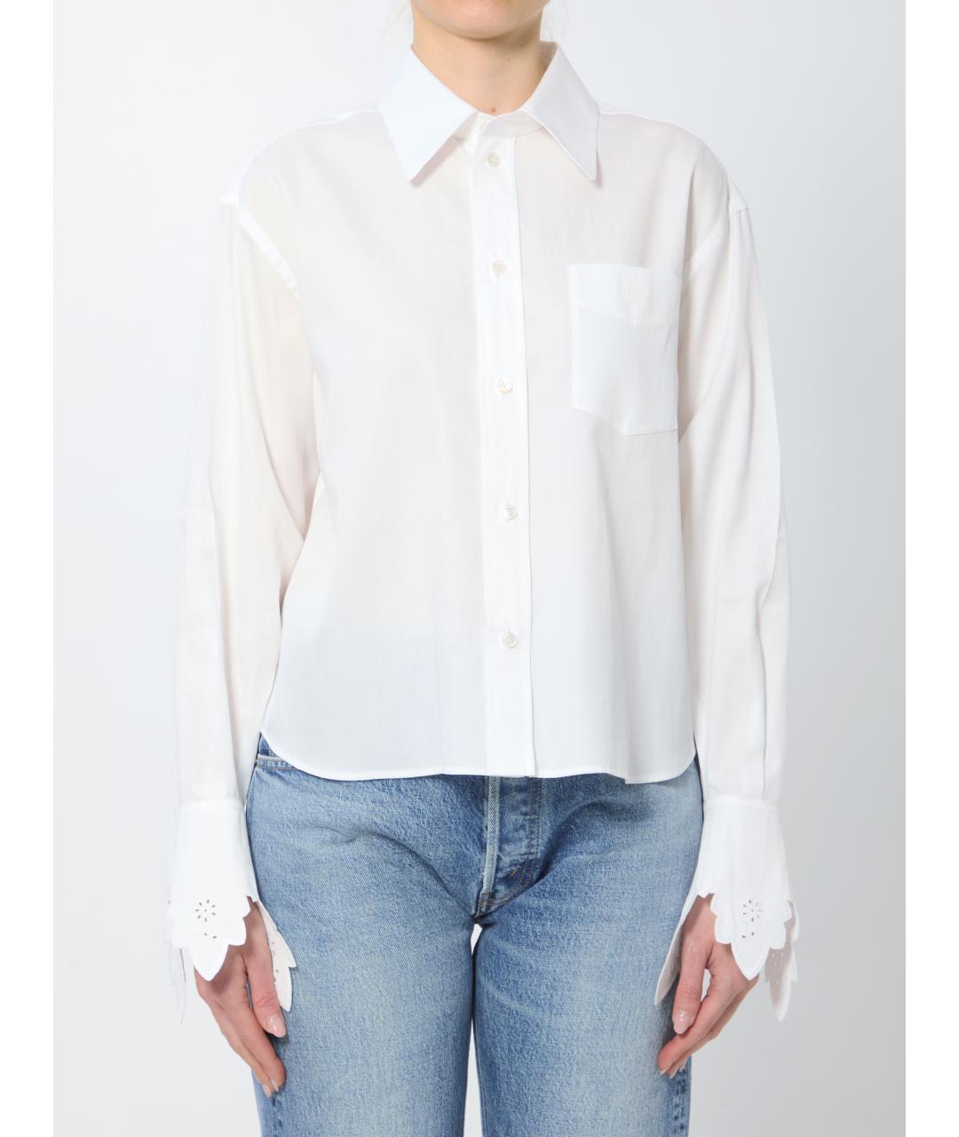 CELINE Белая хлопковая рубашка, фото 2