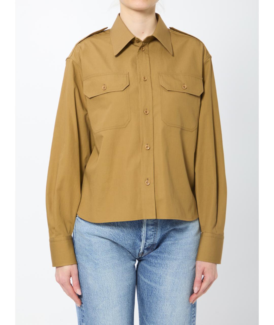 CELINE Коричневая хлопковая рубашка, фото 5