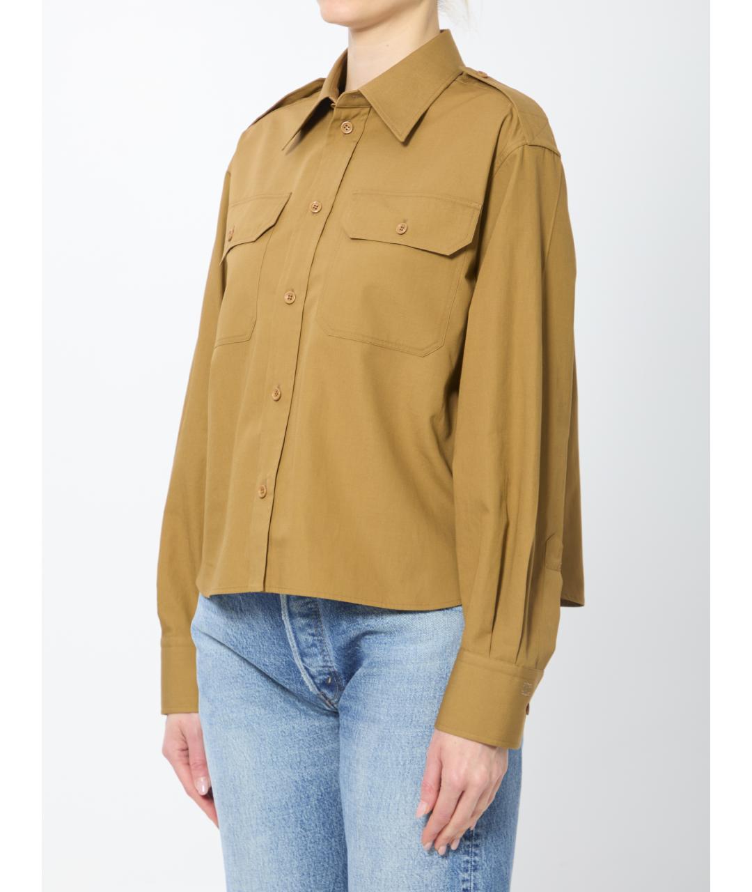 CELINE Коричневая хлопковая рубашка, фото 2