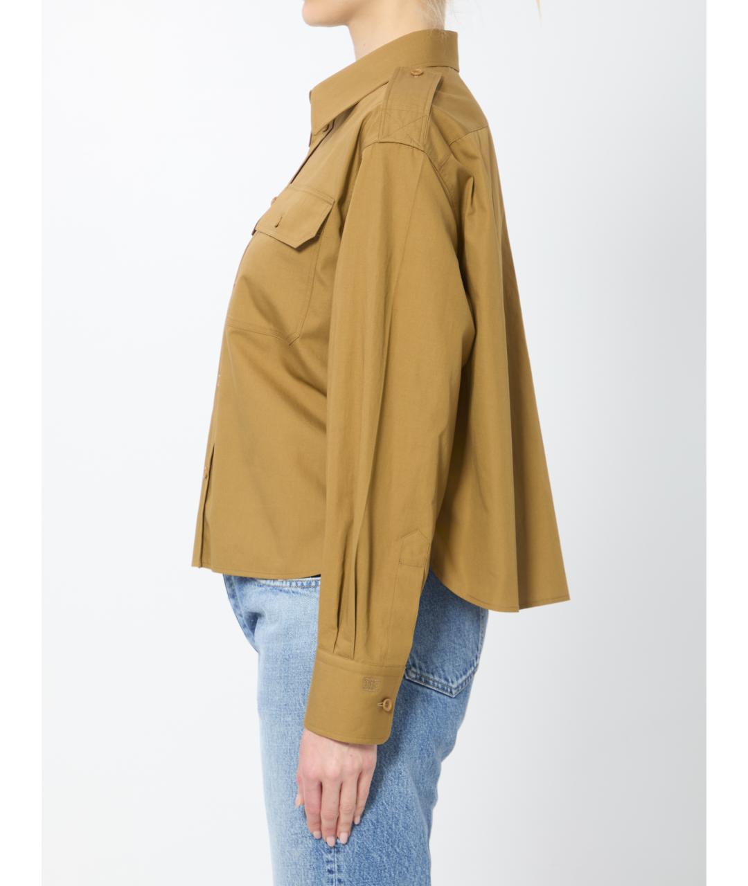 CELINE Коричневая хлопковая рубашка, фото 3