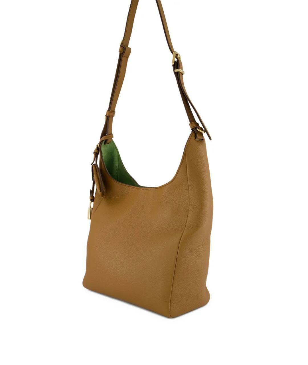 MIU MIU Коричневая кожаная сумка через плечо, фото 2