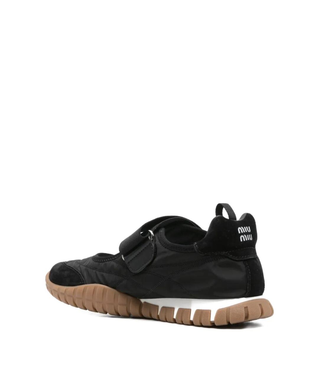 MIU MIU Черные текстильные балетки, фото 3