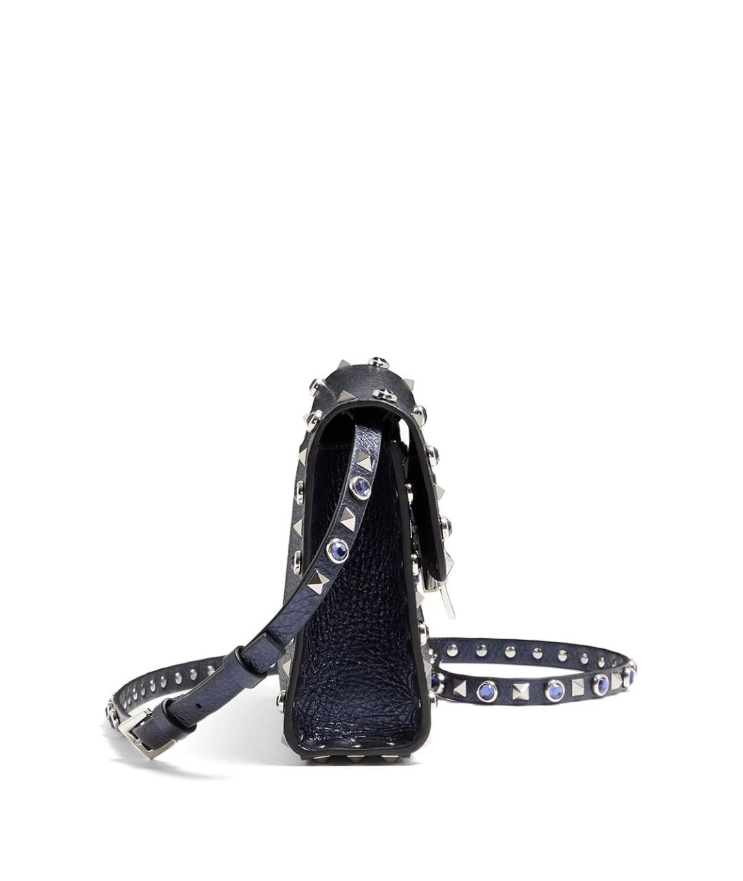 VALENTINO Синяя кожаная сумка через плечо, фото 3