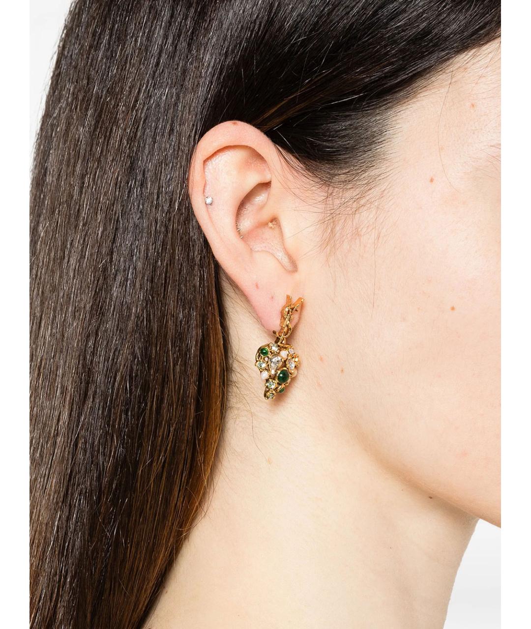 SAINT LAURENT Золотые серьги, фото 2