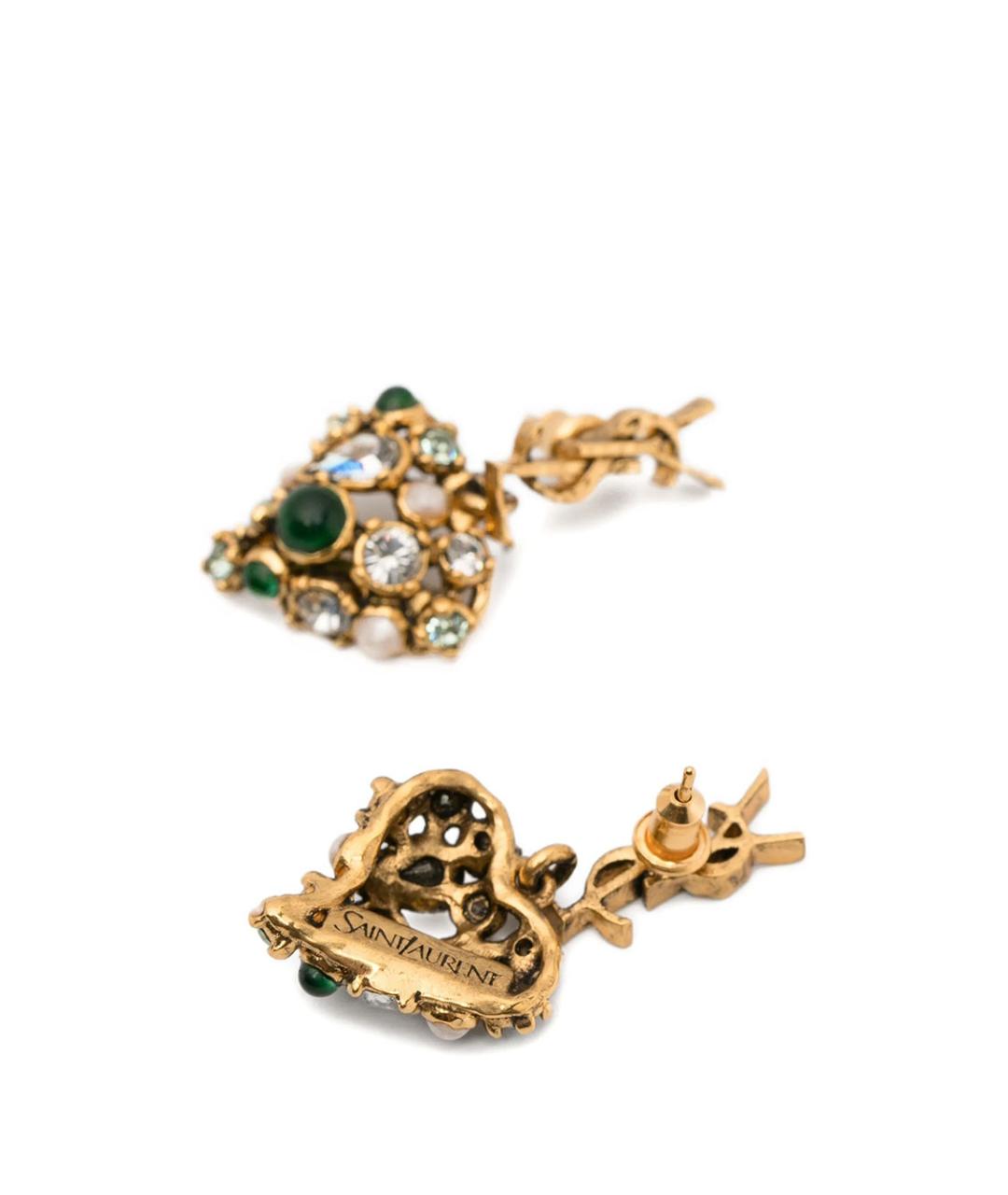 SAINT LAURENT Золотые серьги, фото 3