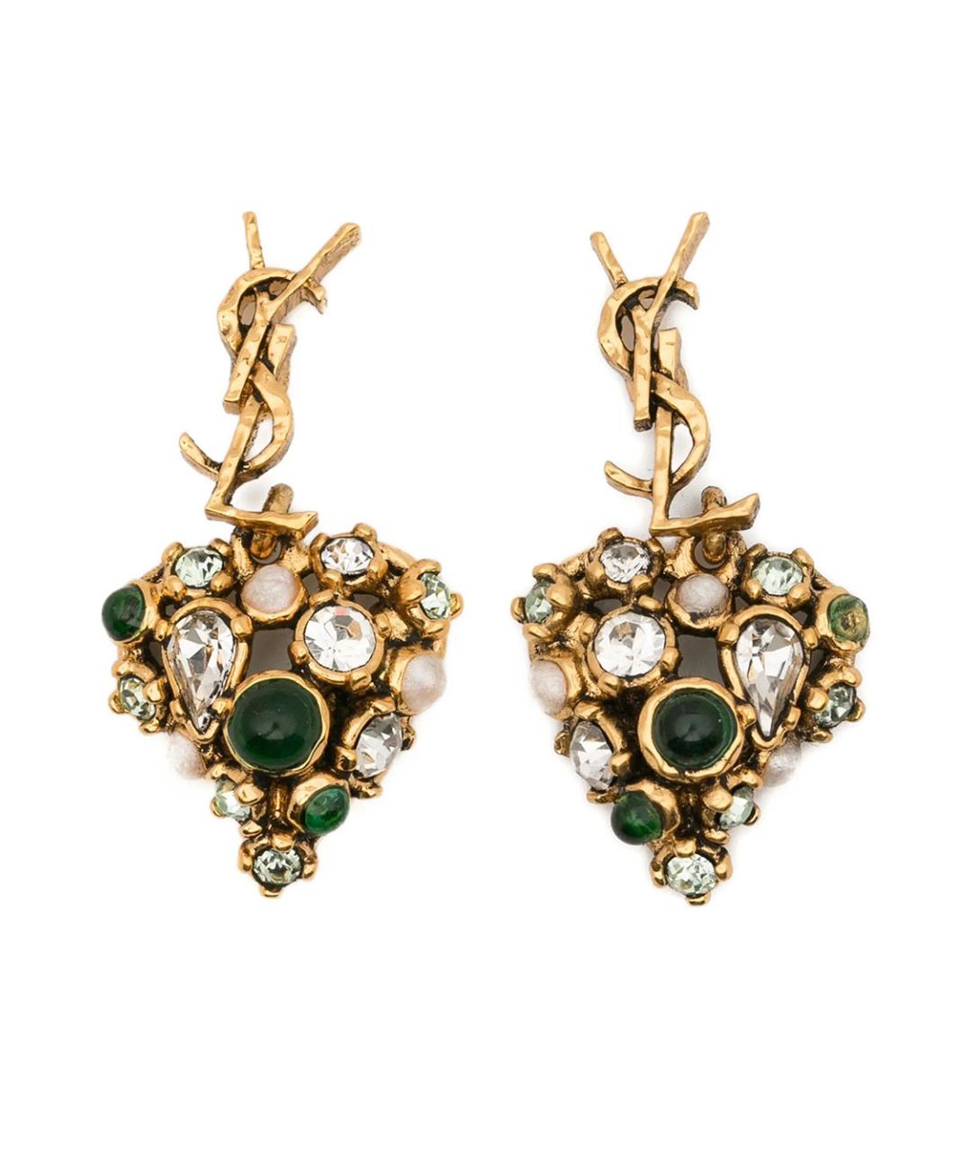 SAINT LAURENT Золотые серьги, фото 1