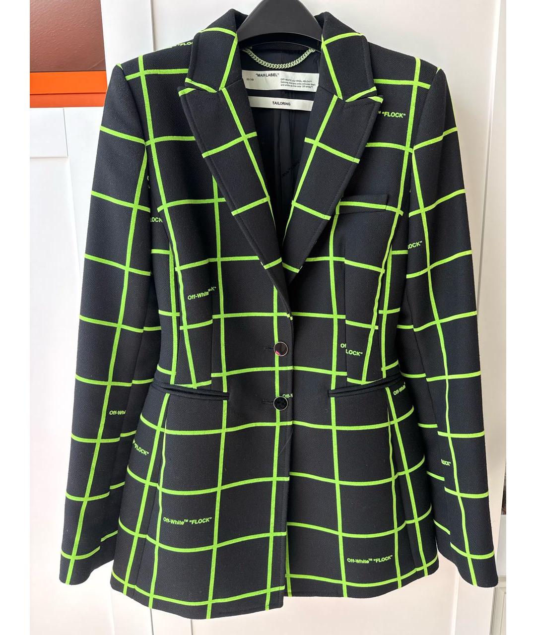 OFF-WHITE Черный полиэстеровый жакет/пиджак, фото 8