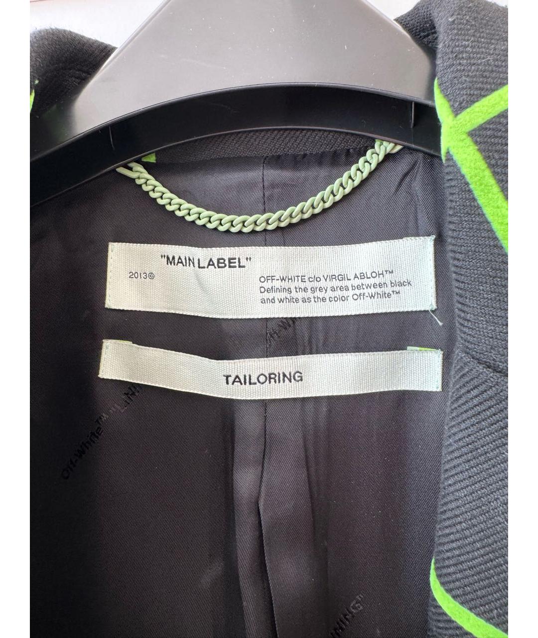 OFF-WHITE Черный полиэстеровый жакет/пиджак, фото 3