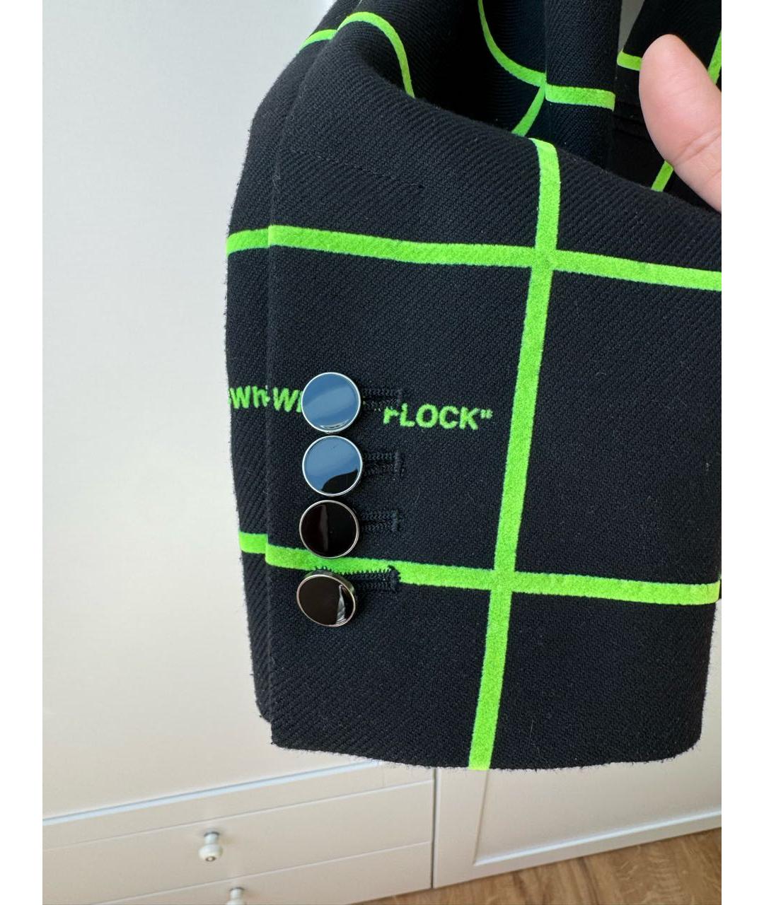 OFF-WHITE Черный полиэстеровый жакет/пиджак, фото 4