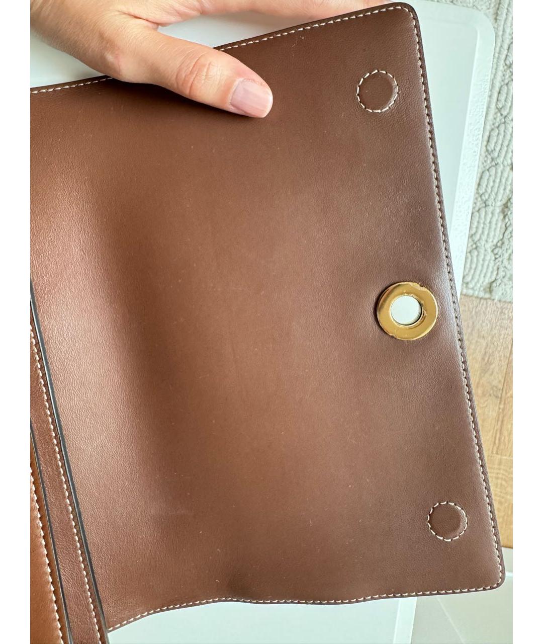 BURBERRY Коричневая кожаная сумка через плечо, фото 3