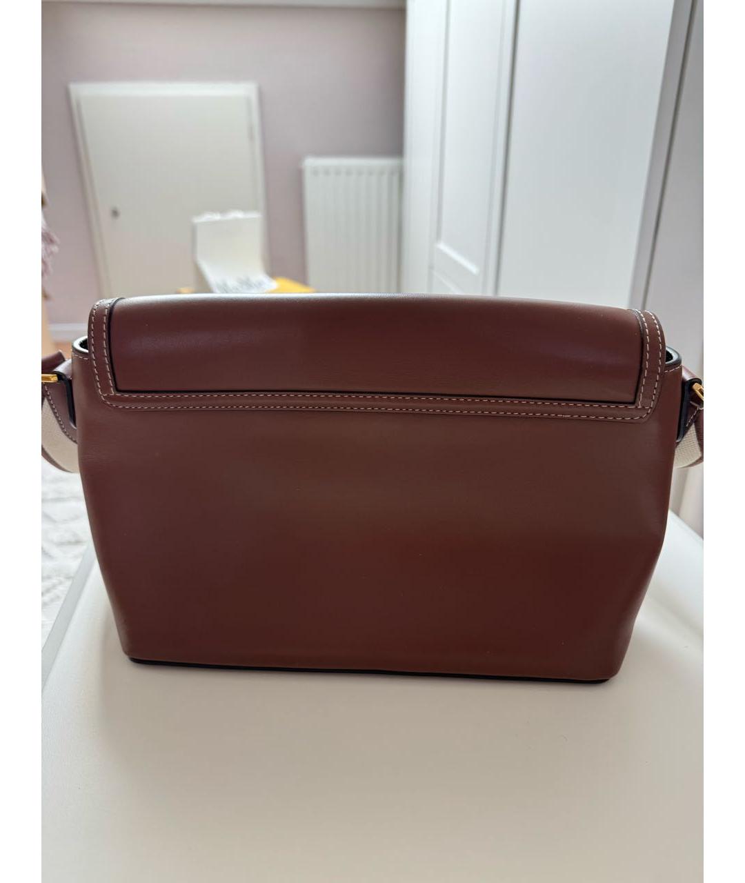 BURBERRY Коричневая кожаная сумка через плечо, фото 2