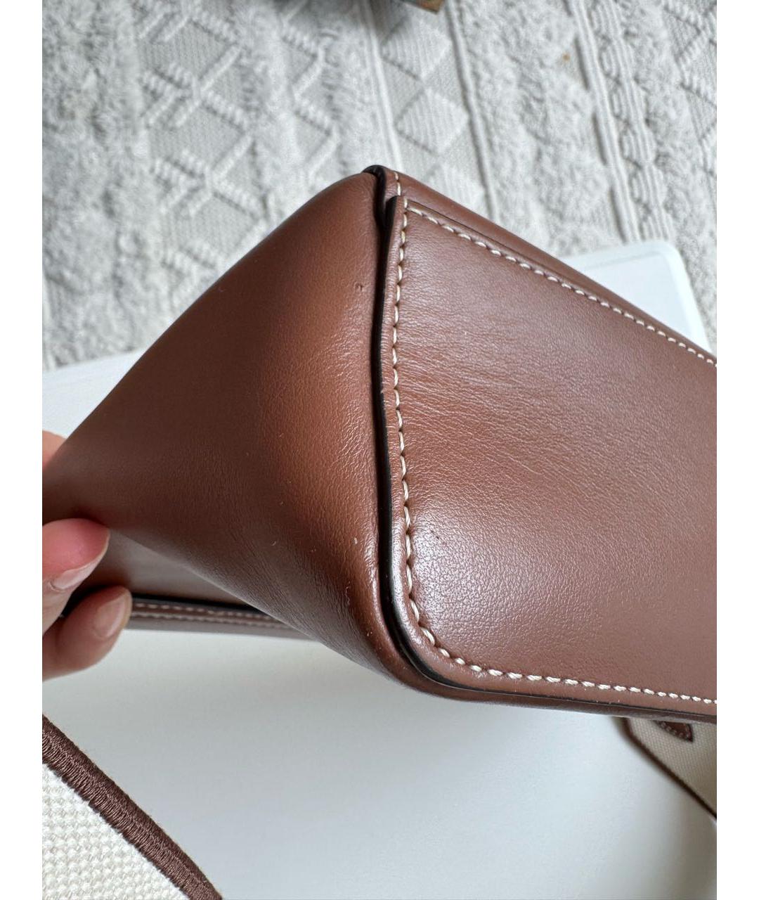 BURBERRY Коричневая кожаная сумка через плечо, фото 8
