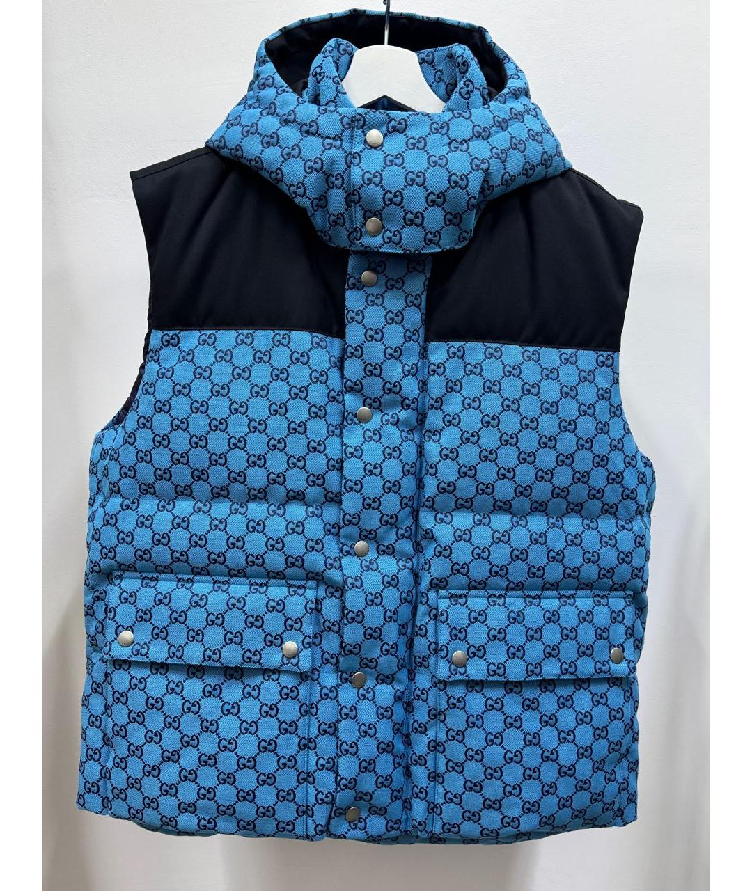 GUCCI Голубой хлопковый жилет, фото 9