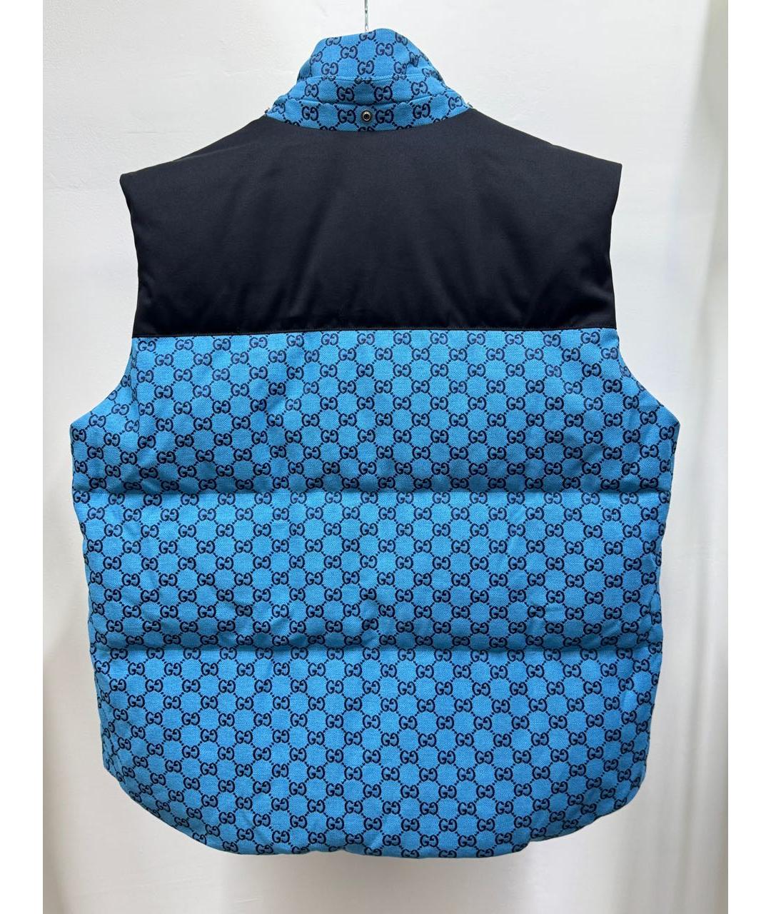 GUCCI Голубой хлопковый жилет, фото 4