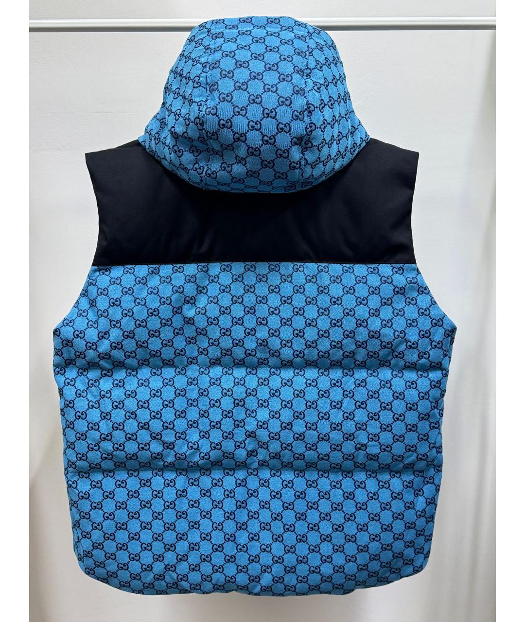 GUCCI Голубой хлопковый жилет, фото 2