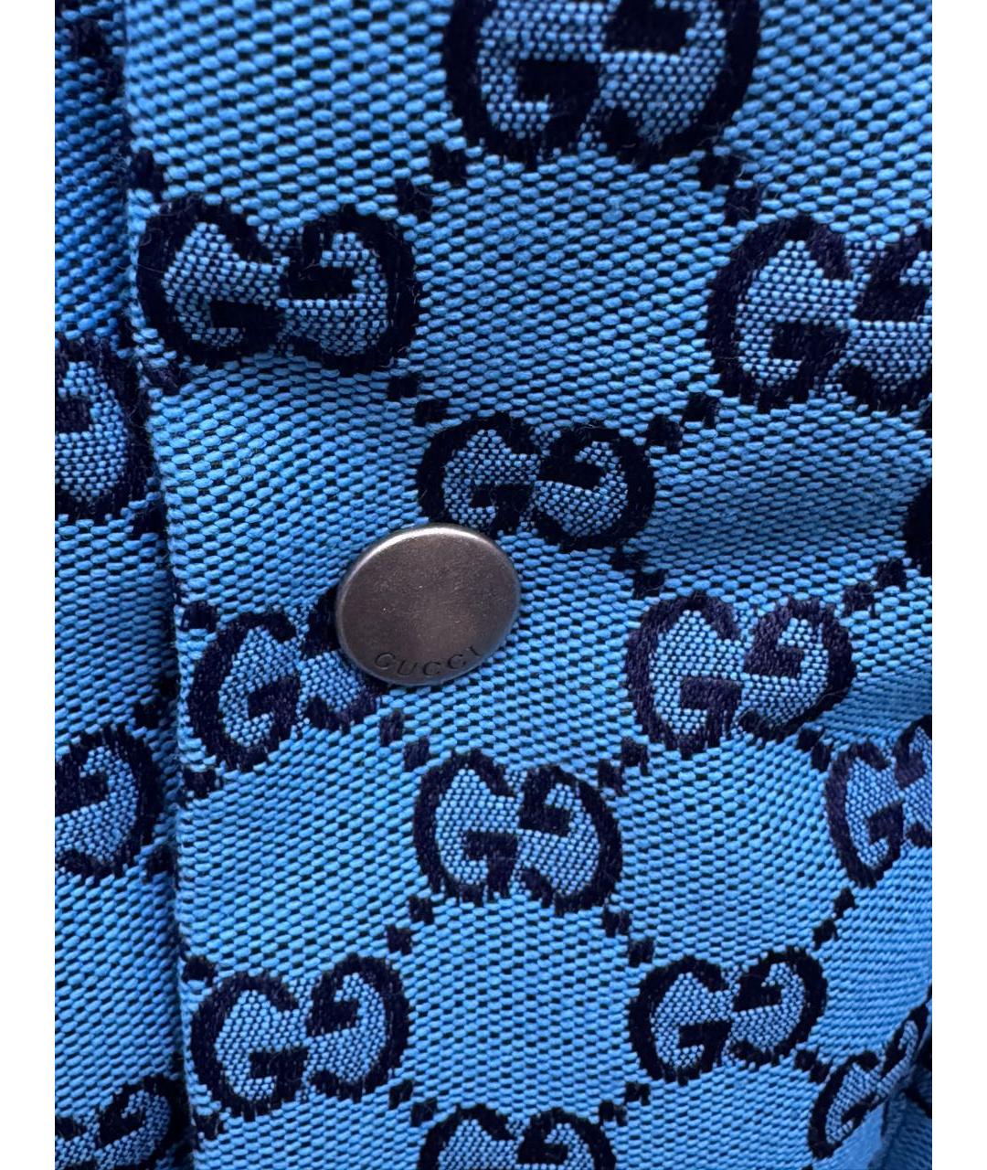 GUCCI Голубой хлопковый жилет, фото 7