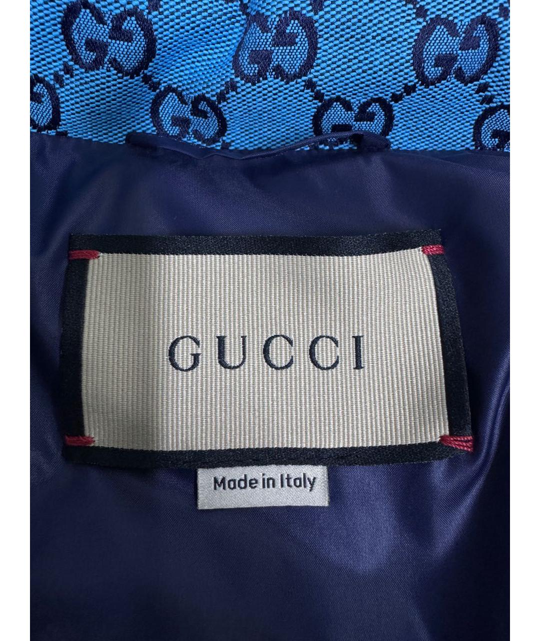 GUCCI Голубой хлопковый жилет, фото 5