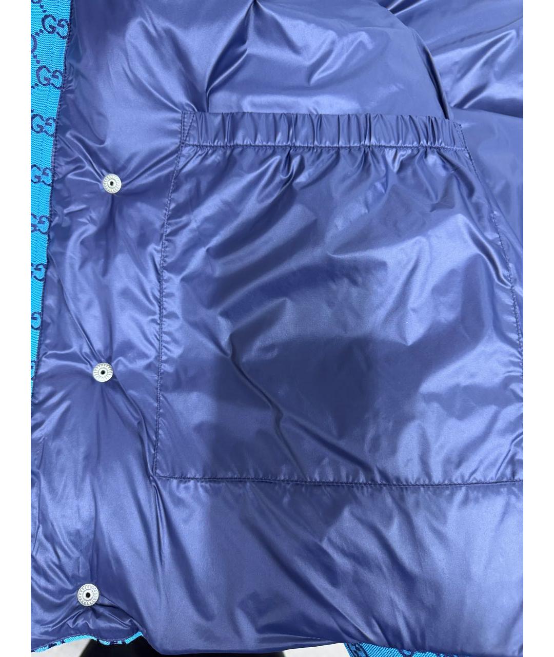 GUCCI Голубой хлопковый жилет, фото 8