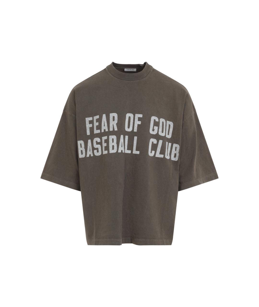 FEAR OF GOD Коричневая хлопковая футболка, фото 1