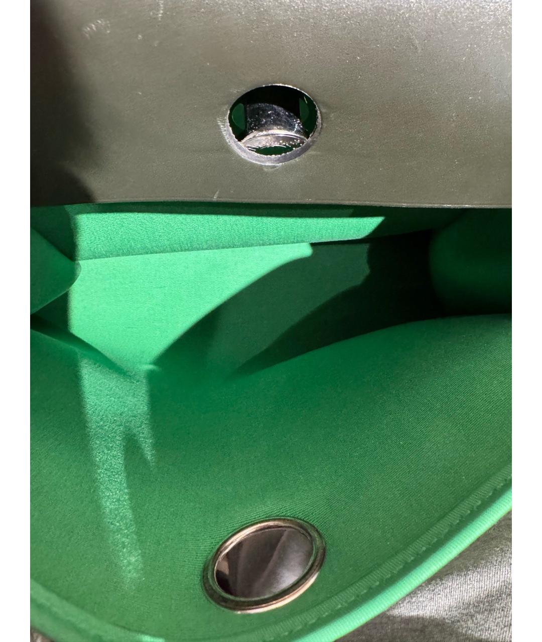HERMES Зеленая тканевая сумка через плечо, фото 6