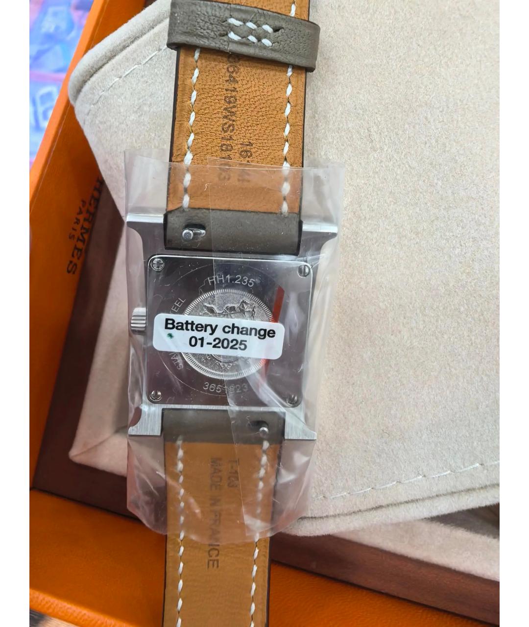 HERMES Белые стальные часы, фото 5