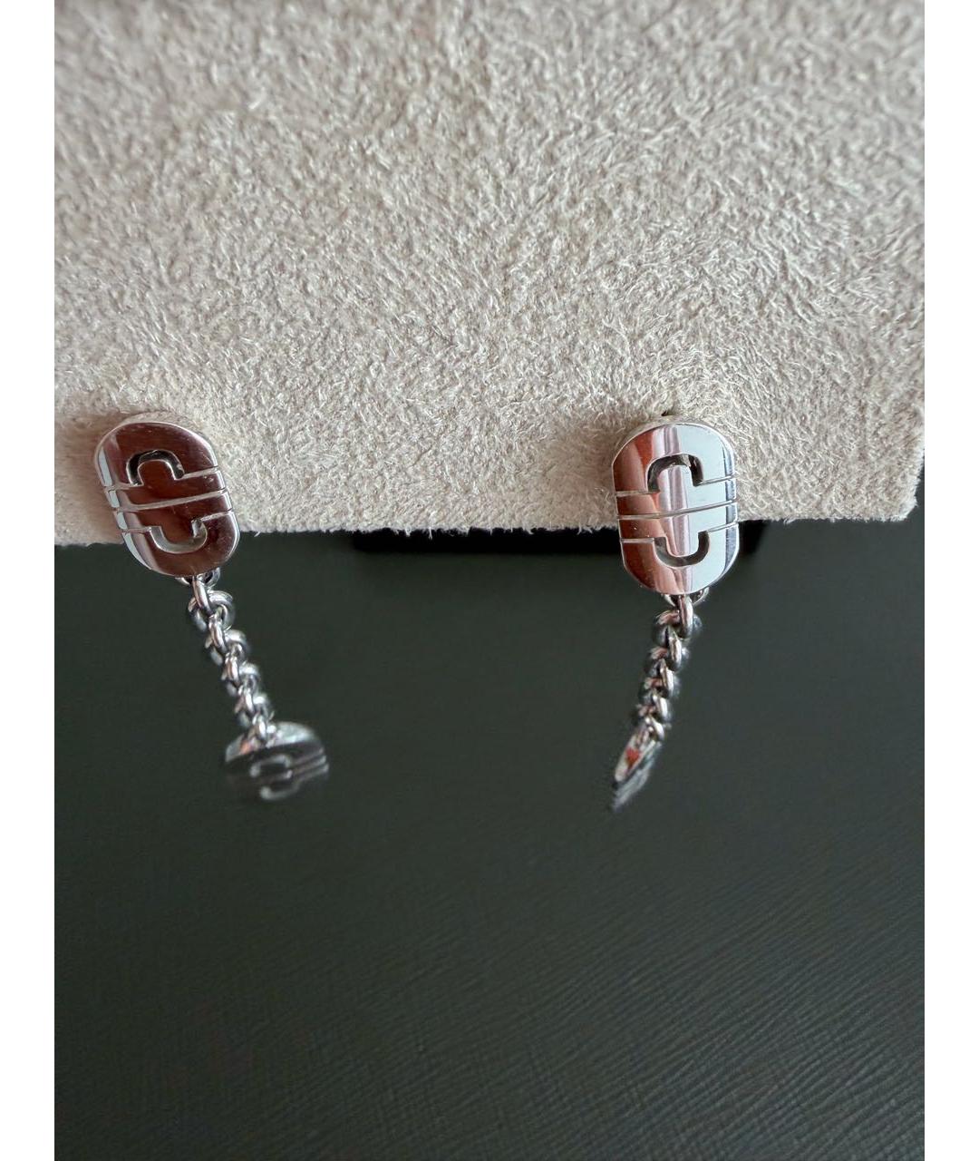 BVLGARI Серебряные серьги из белого золота, фото 4