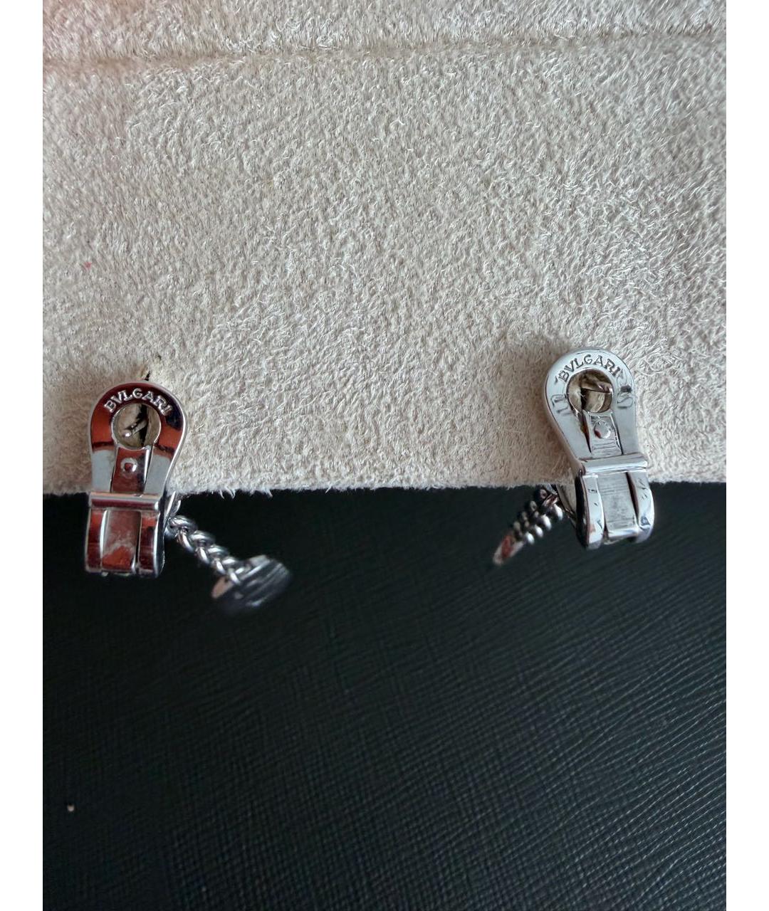 BVLGARI Серебряные серьги из белого золота, фото 3