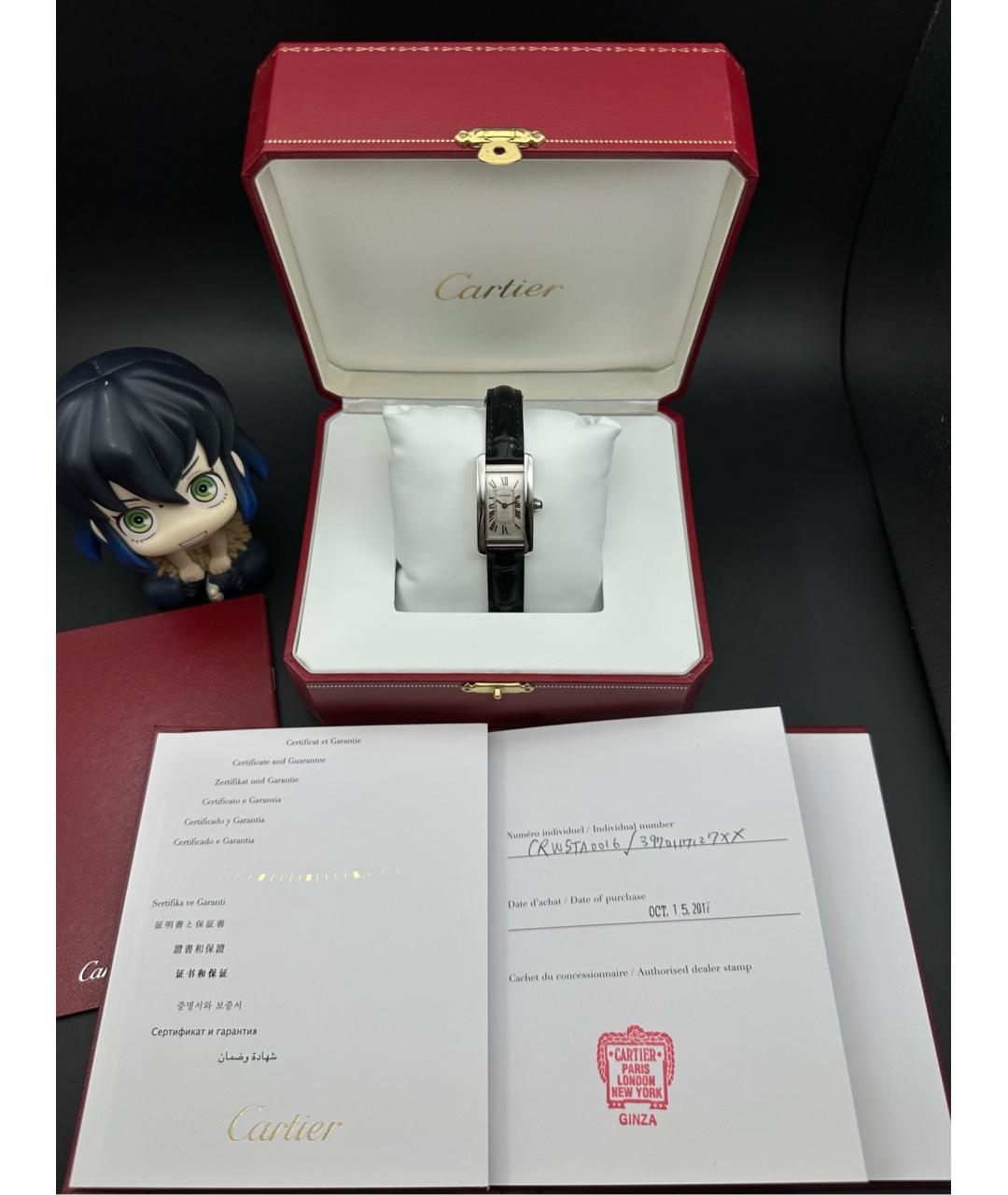 CARTIER Белые металлические часы, фото 2
