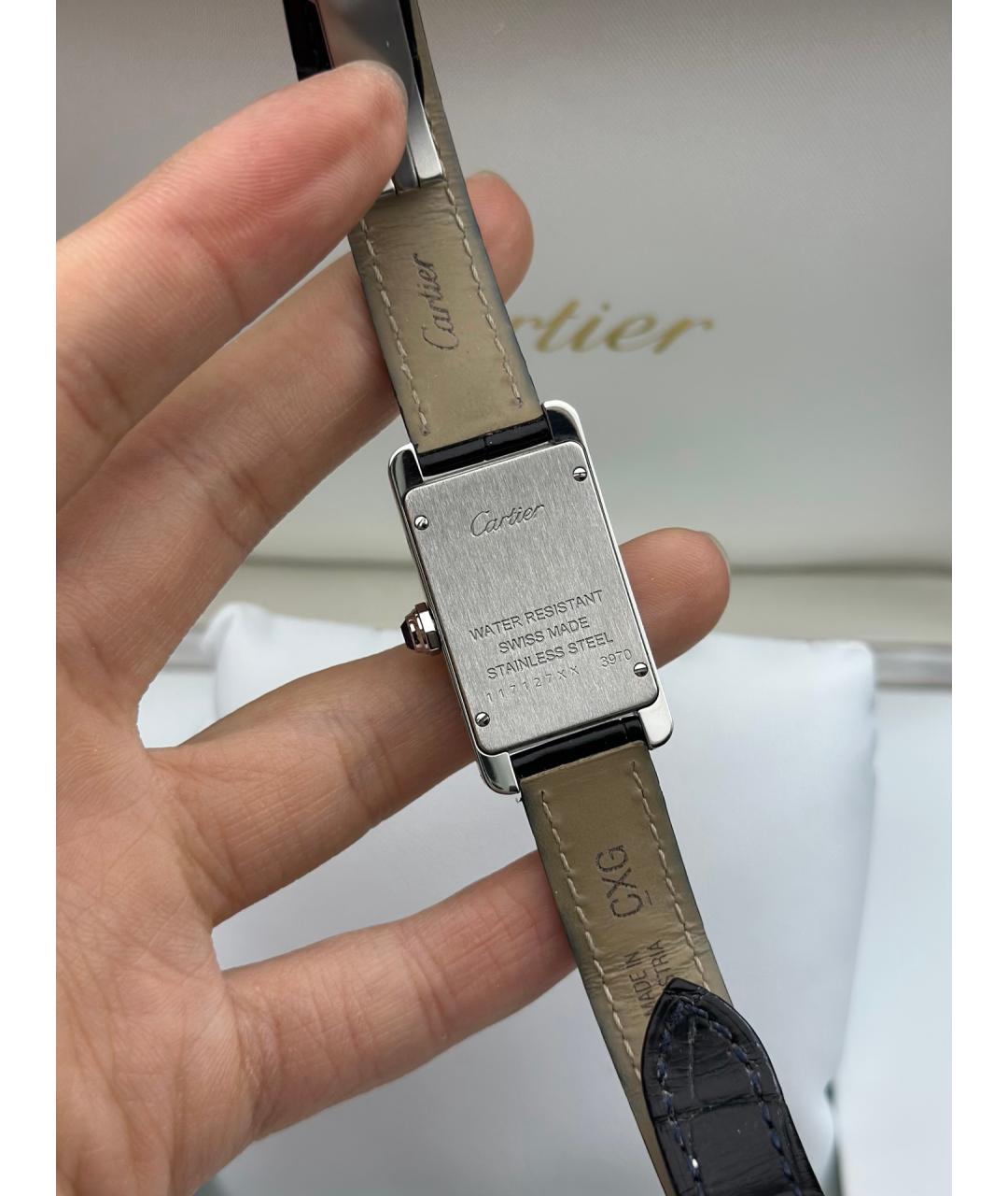 CARTIER Белые металлические часы, фото 7