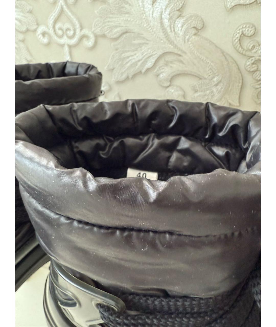 MONCLER Черные текстильные ботинки, фото 6