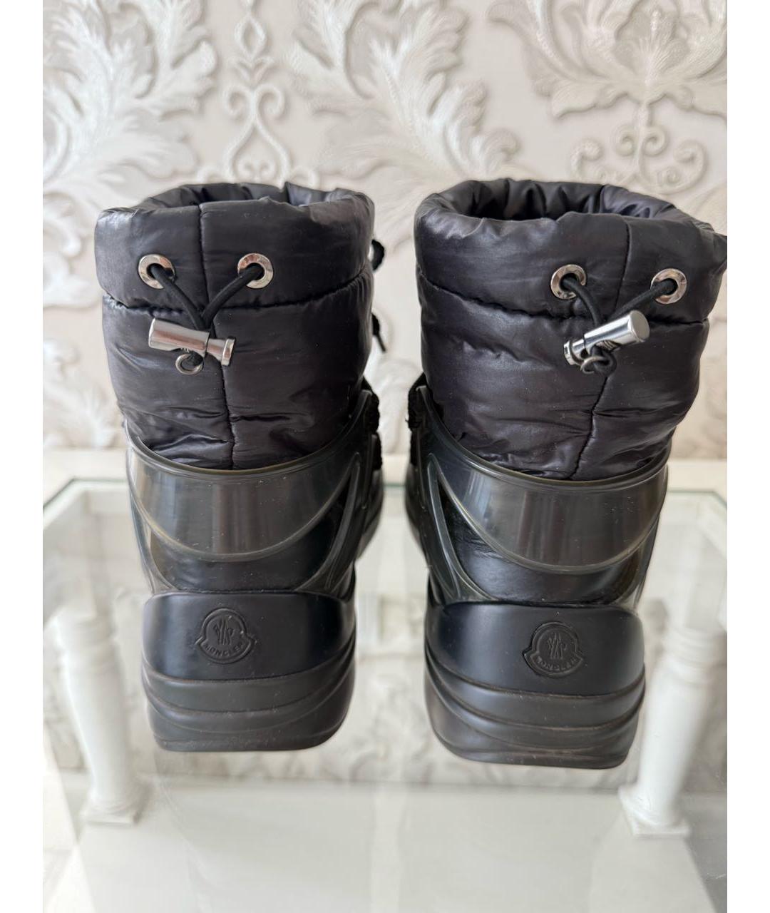 MONCLER Черные текстильные ботинки, фото 5