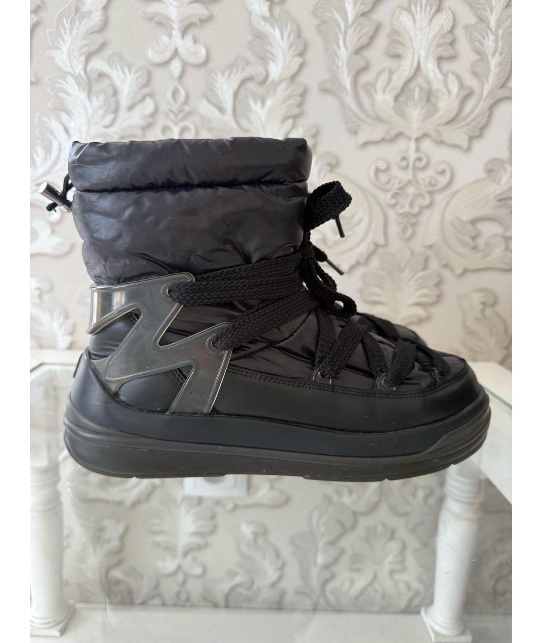MONCLER Черные текстильные ботинки, фото 7