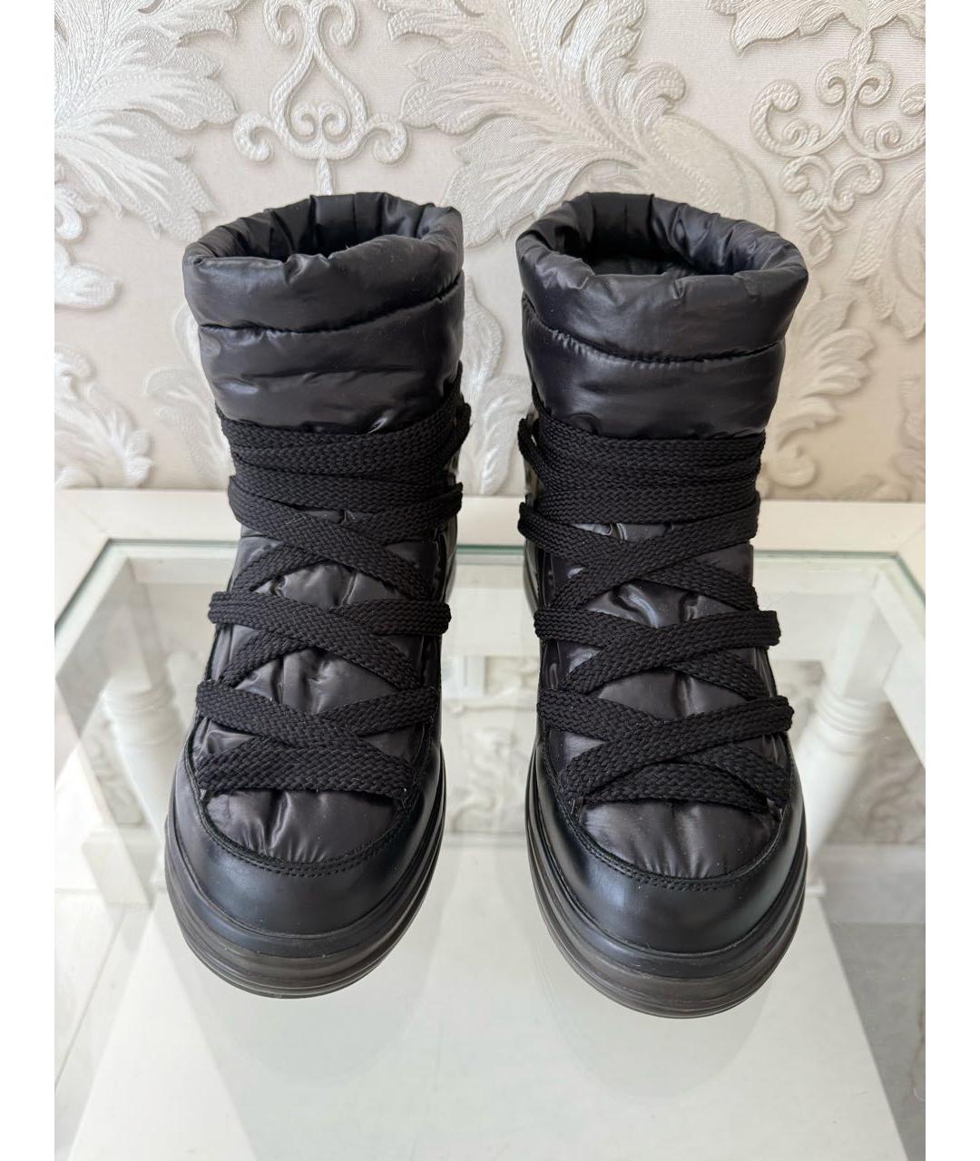 MONCLER Черные текстильные ботинки, фото 4