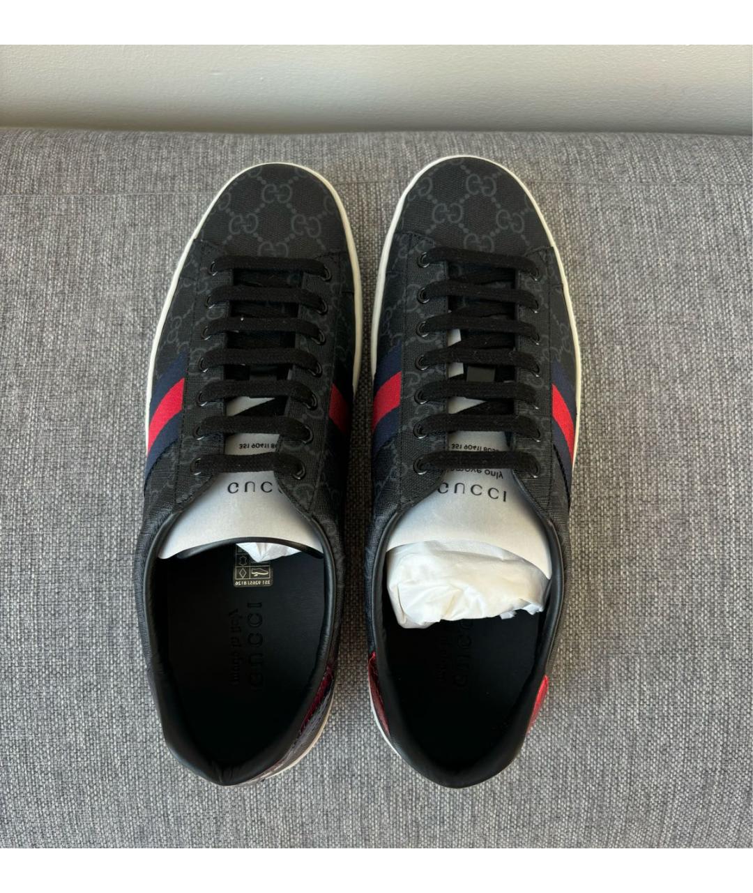 GUCCI Серые низкие кроссовки / кеды, фото 3