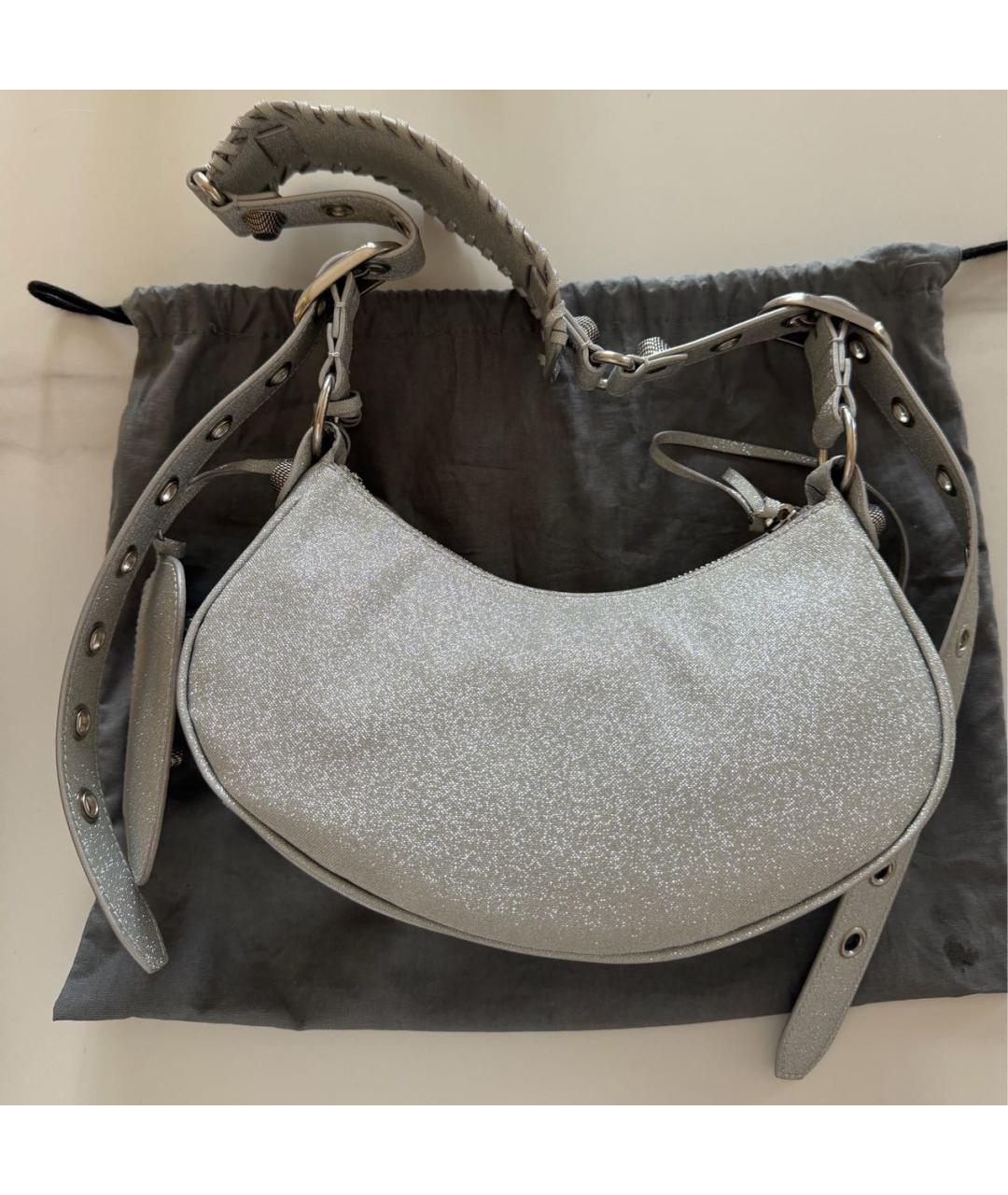 BALENCIAGA Серебряная сумка через плечо, фото 2