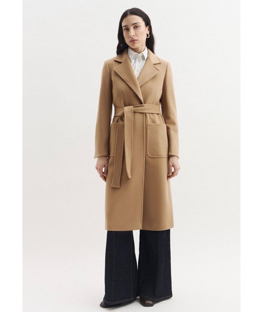 MAX&CO Коричневое шерстяное пальто, фото 2