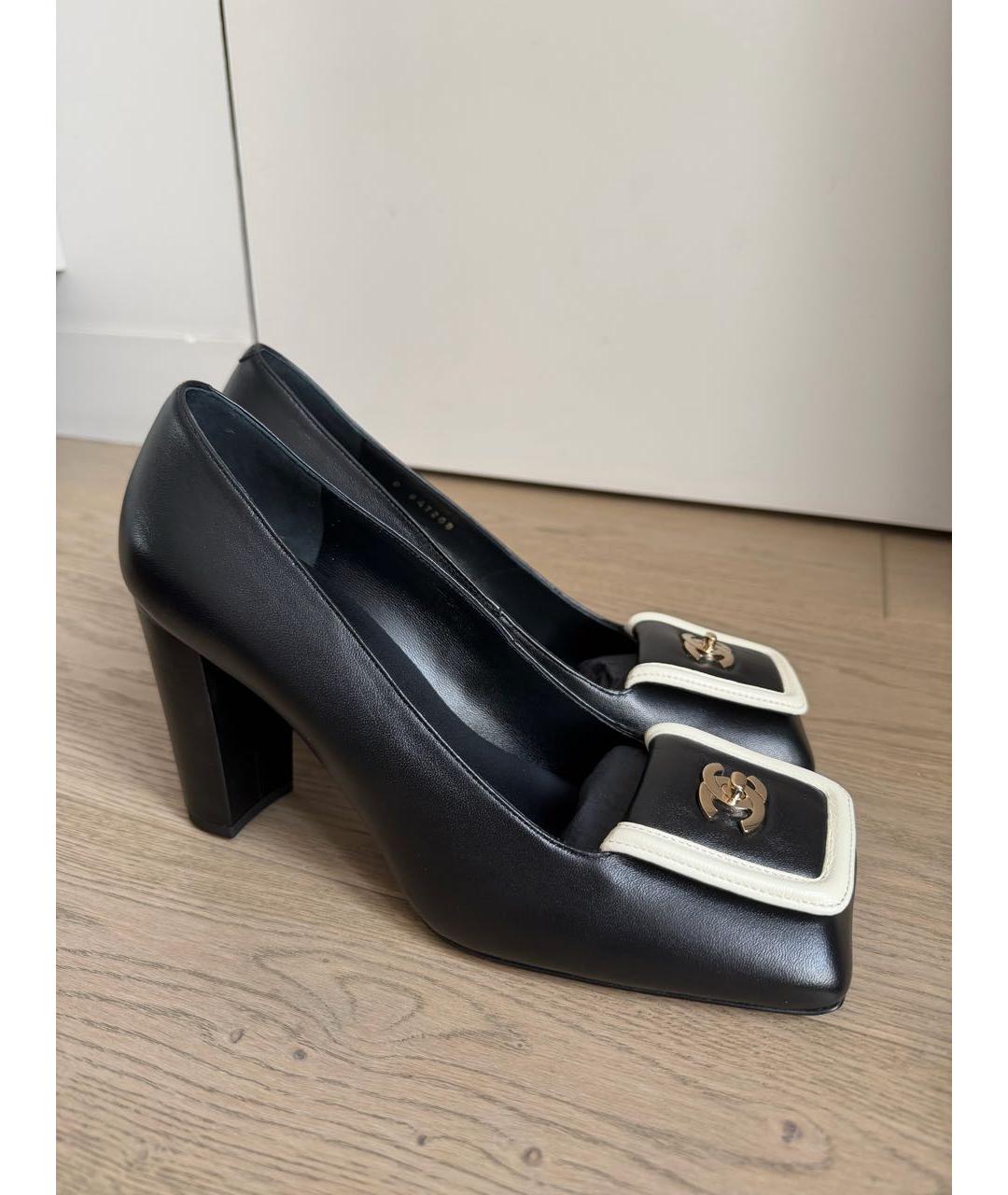 CHANEL Черные кожаные туфли, фото 9