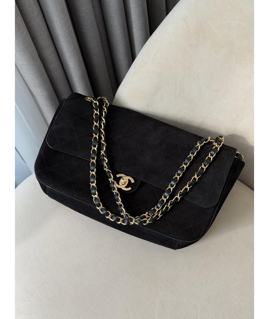 CHANEL Черная замшевая сумка через плечо, фото 5