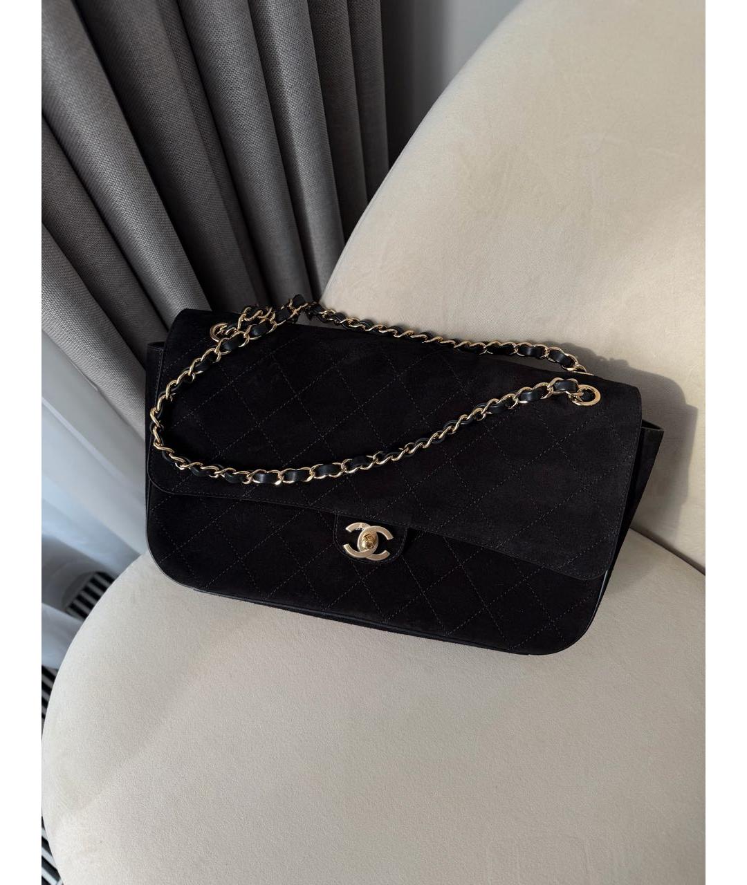 CHANEL Черная замшевая сумка через плечо, фото 2