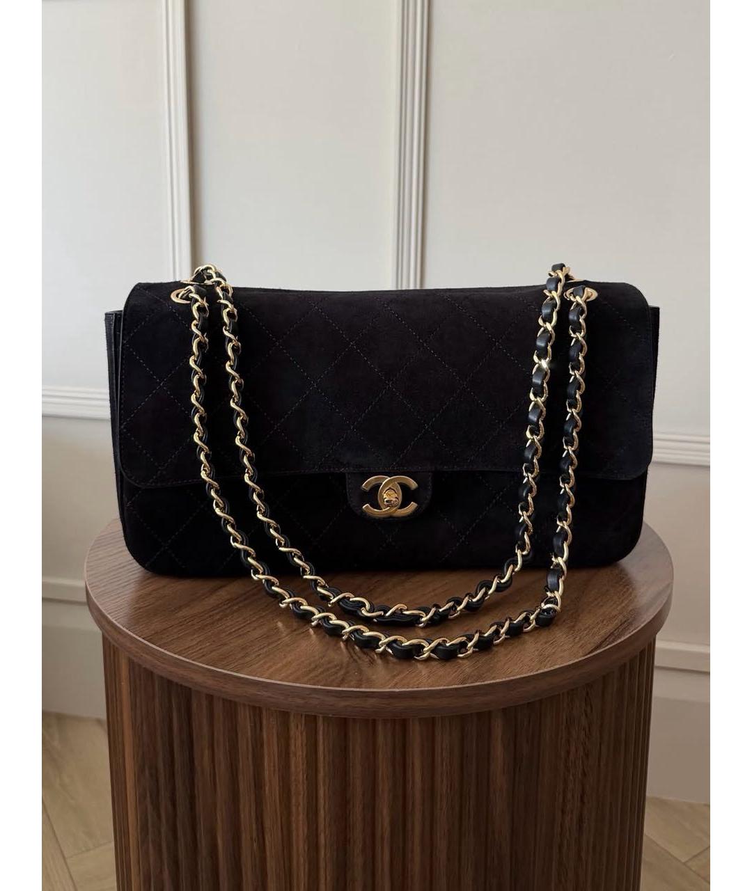 CHANEL Черная замшевая сумка через плечо, фото 6