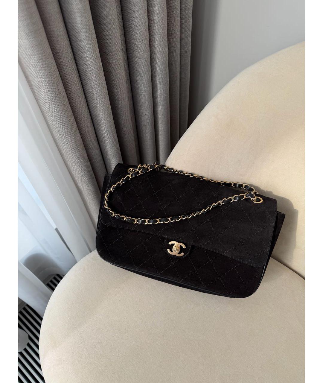 CHANEL Черная замшевая сумка через плечо, фото 3