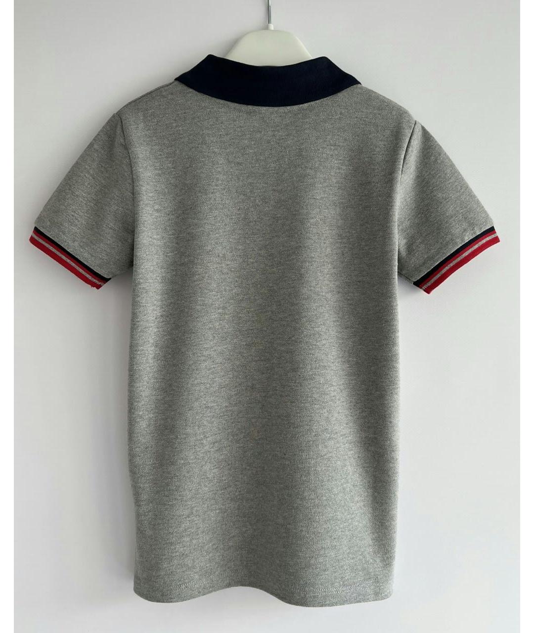 MONCLER KIDS Серая хлопковая детская футболка, фото 3