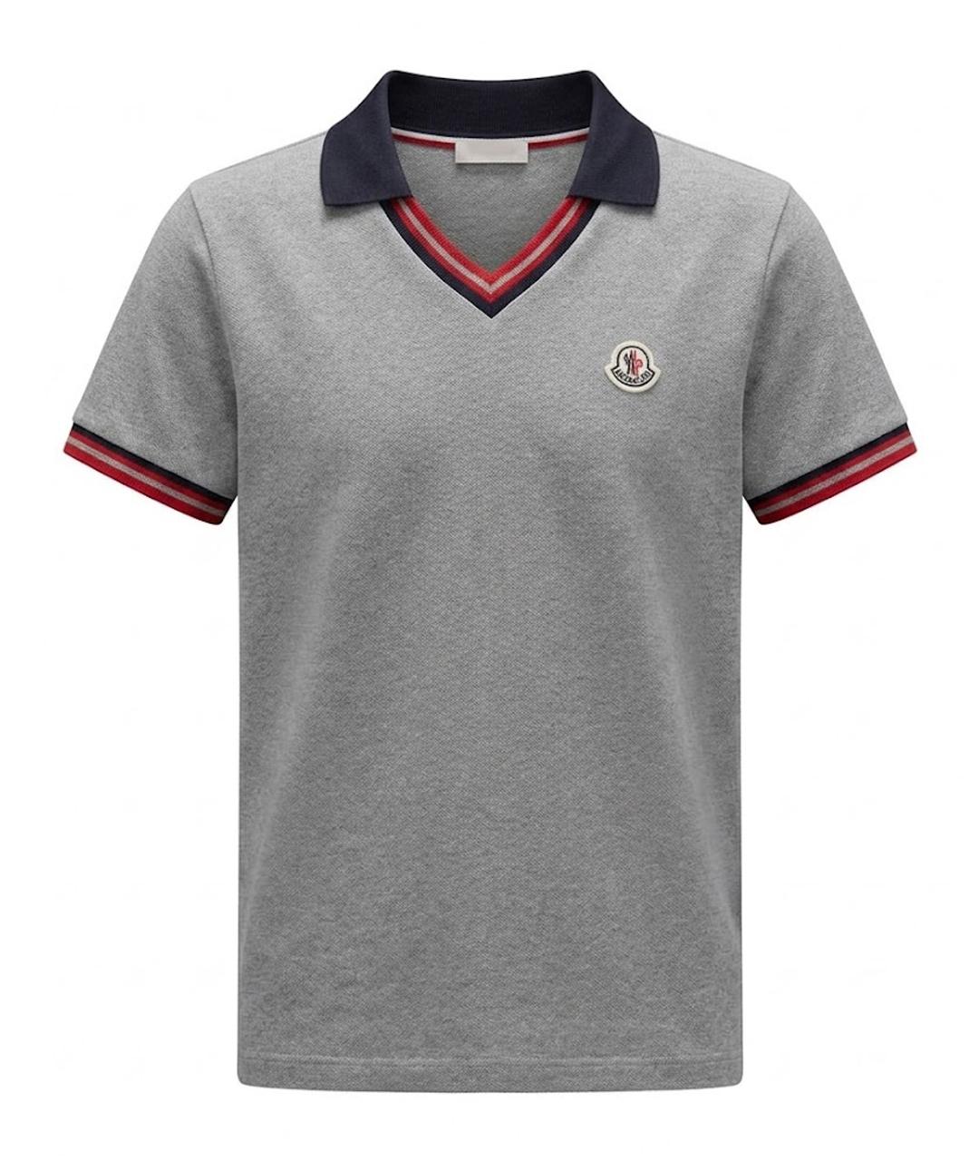 MONCLER KIDS Серая хлопковая детская футболка, фото 1