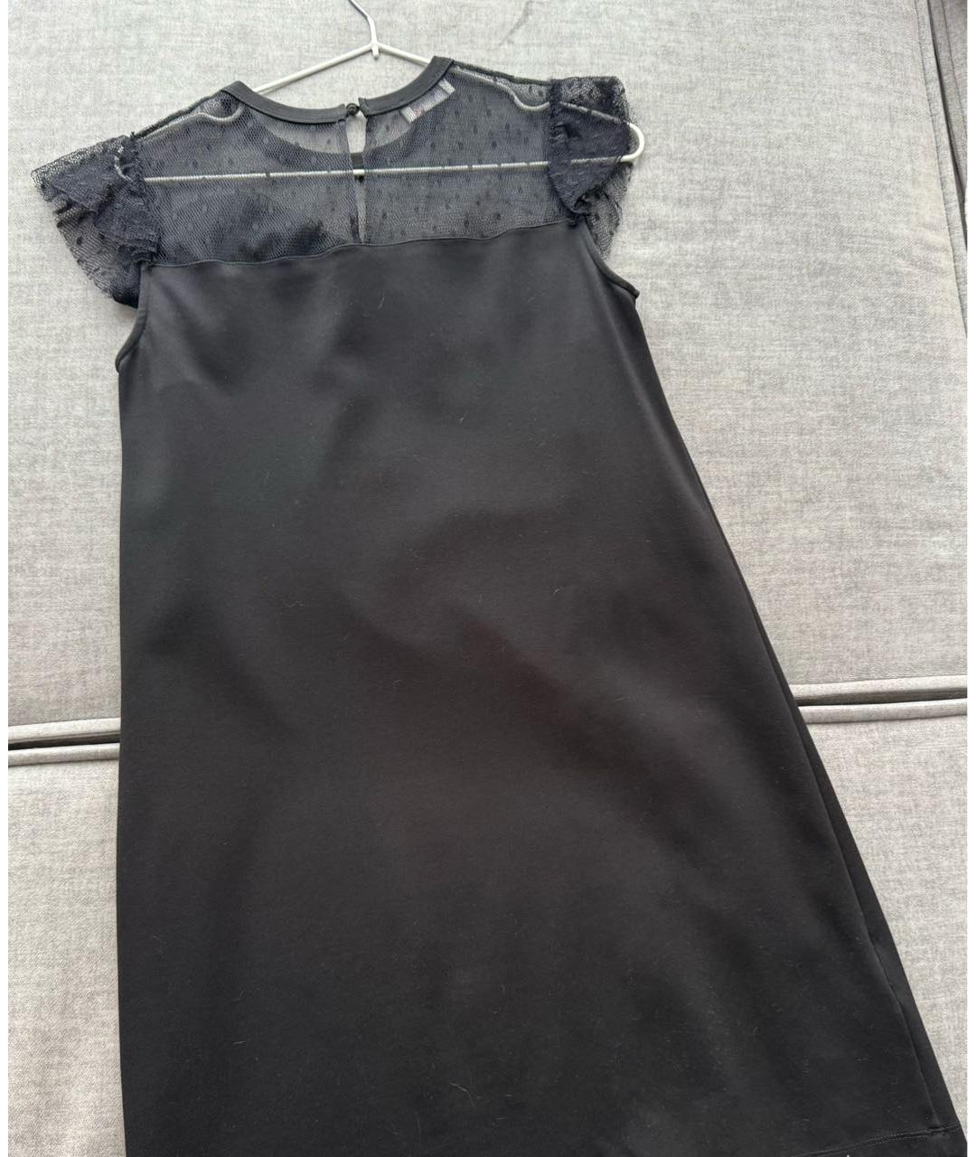 RED VALENTINO Черное вискозное коктейльное платье, фото 2