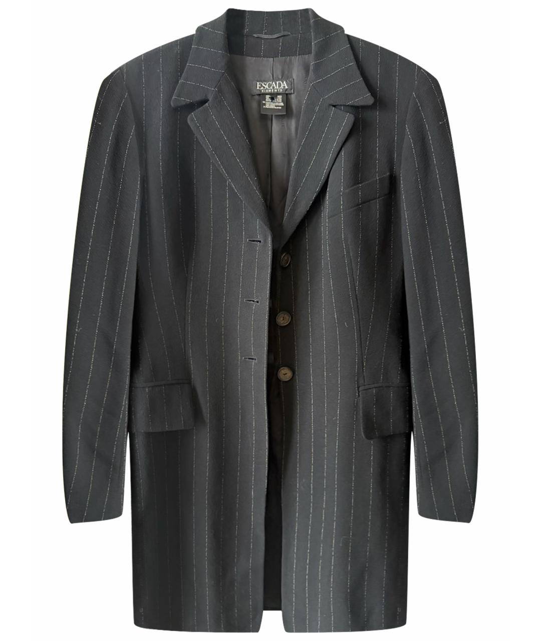 ESCADA Черный шерстяной жакет/пиджак, фото 1