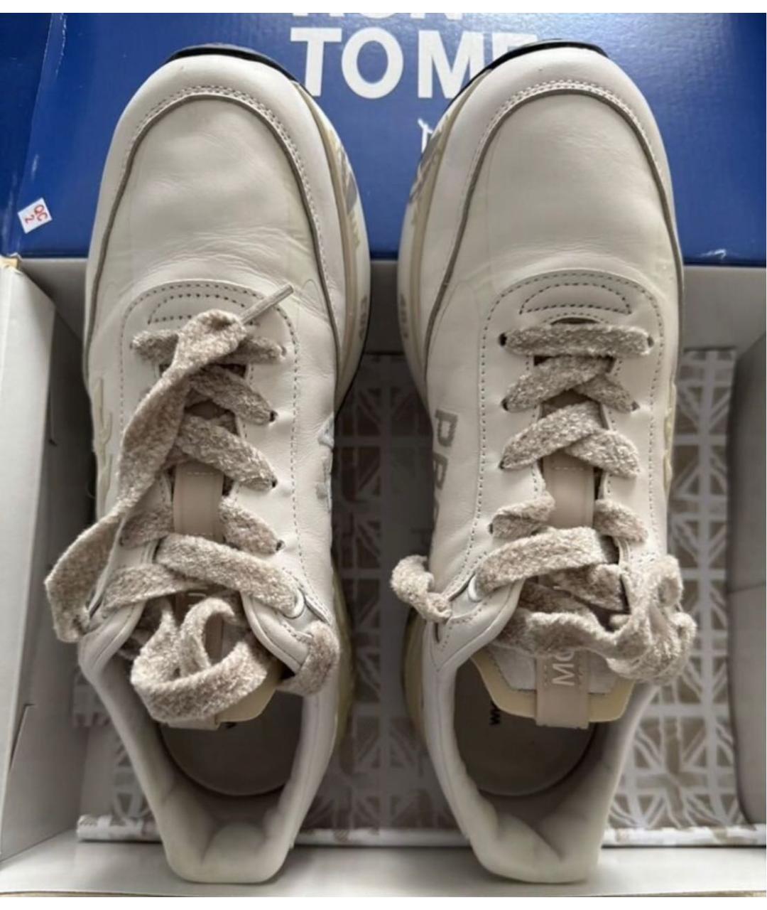 PREMIATA Белые кожаные кроссовки, фото 3