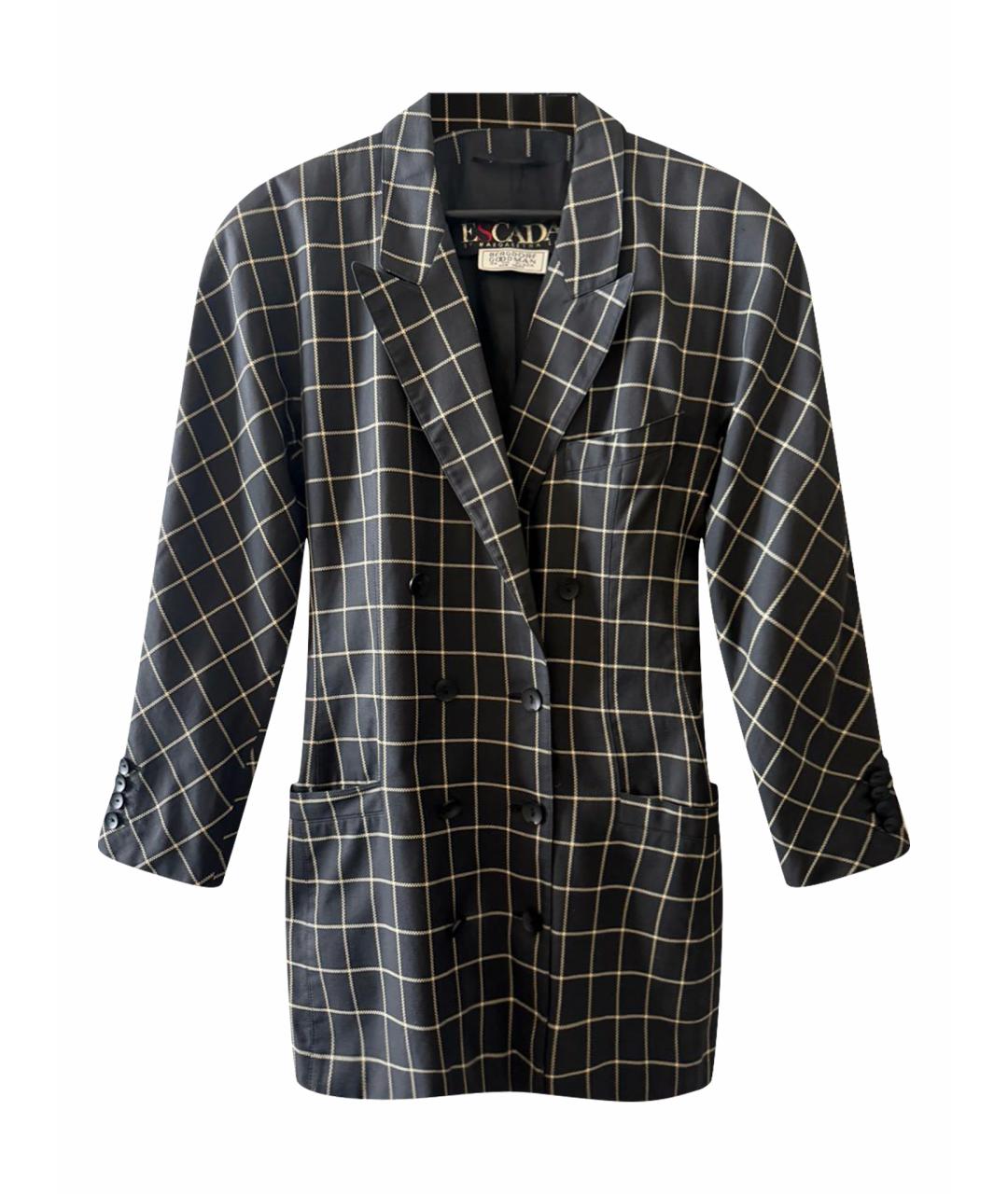 ESCADA Черный шерстяной жакет/пиджак, фото 1