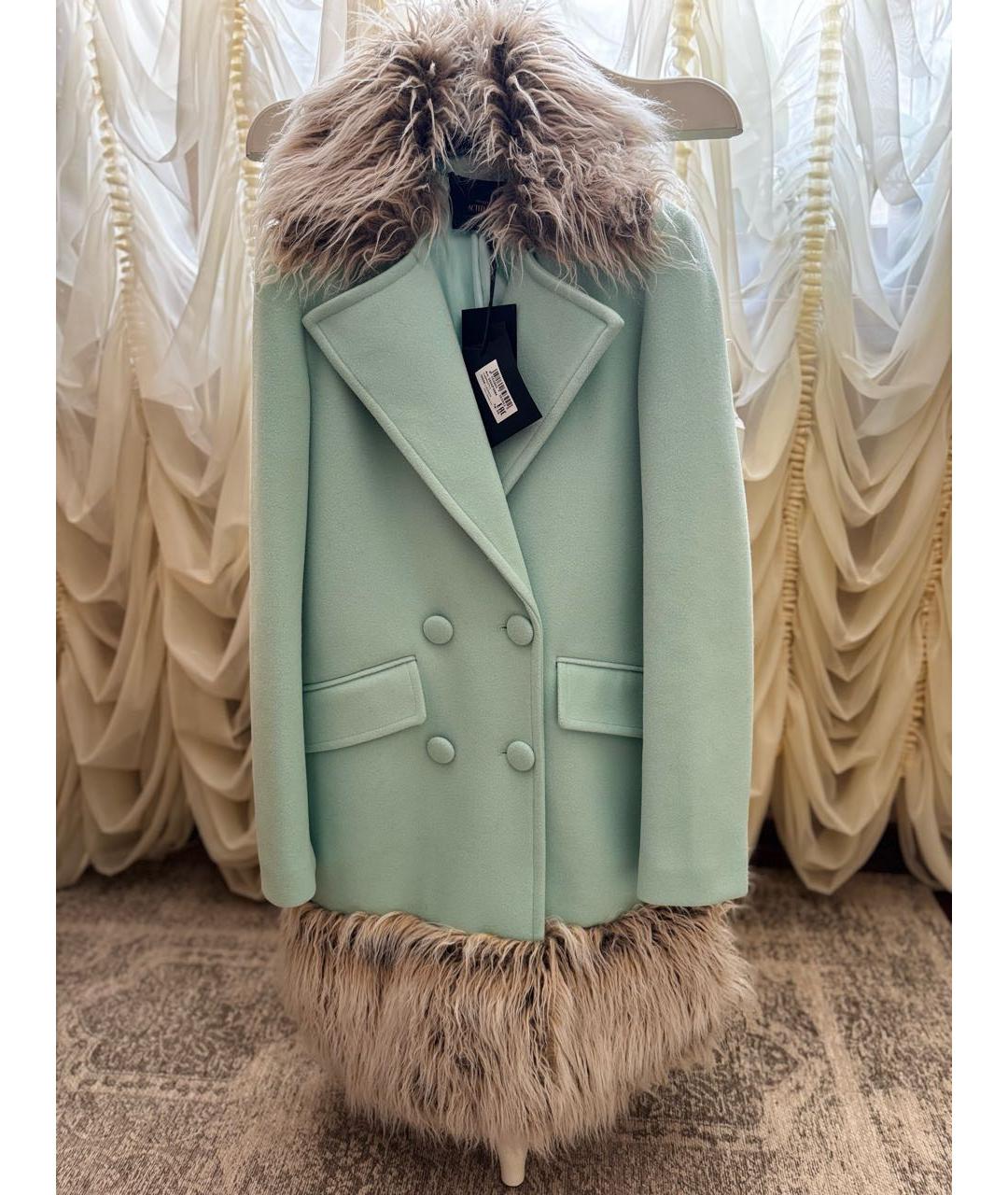 TWIN-SET Бирюзовое пальто, фото 9