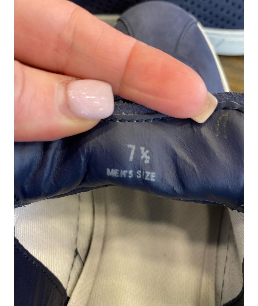 TOD'S Синие нубуковые низкие кроссовки / кеды, фото 6